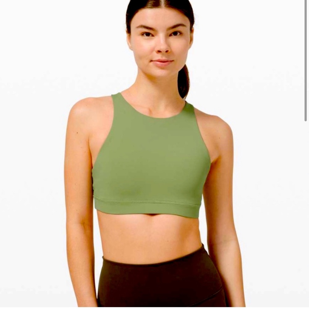 Green Lululemon Energy Bra *High Neck - size 4